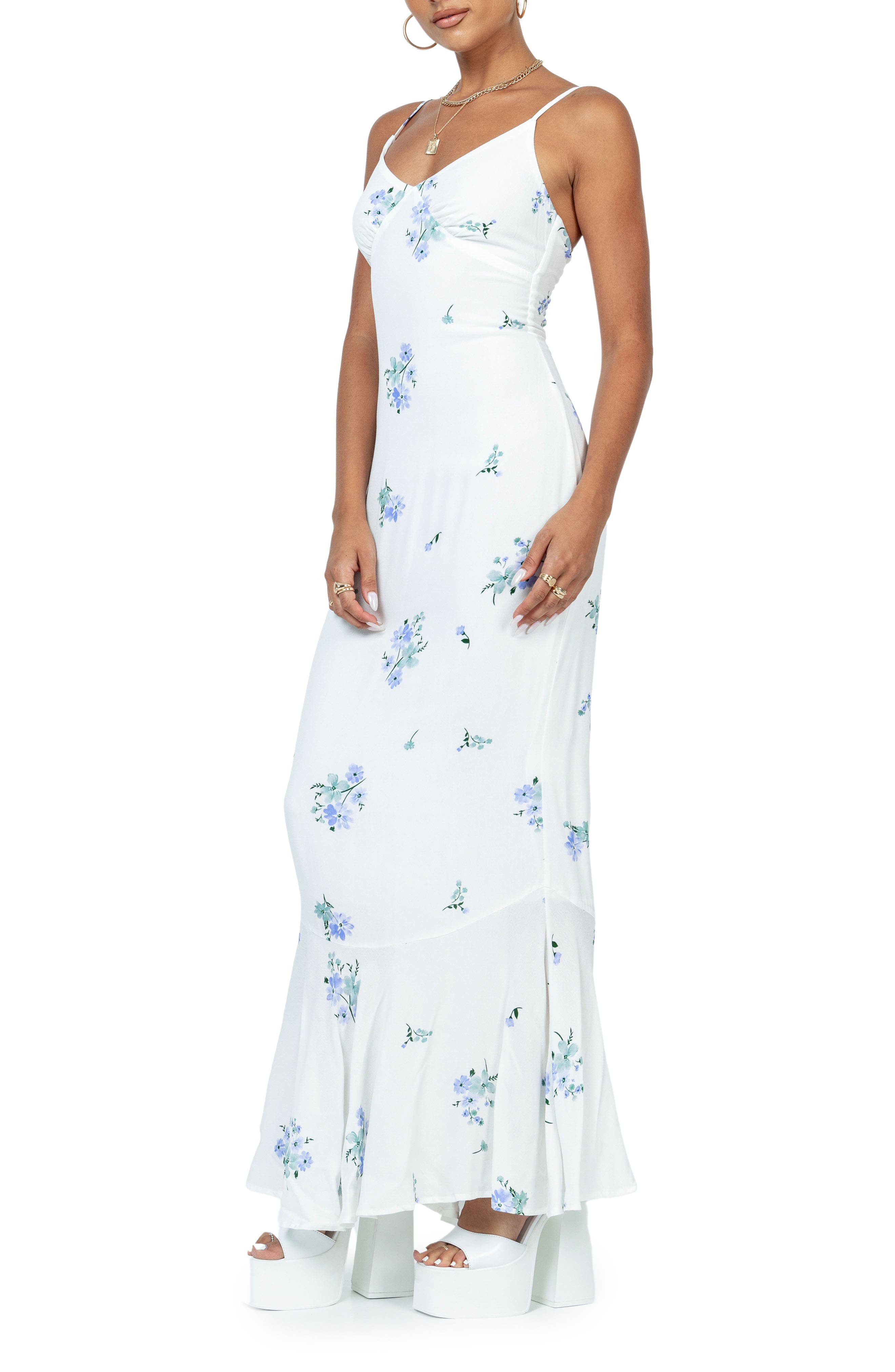 sing along maxi dress princess polly Sing Along Maxi Dress Blue And White Halter Neck Dress Side Split Maxi Dress Cheap Oh