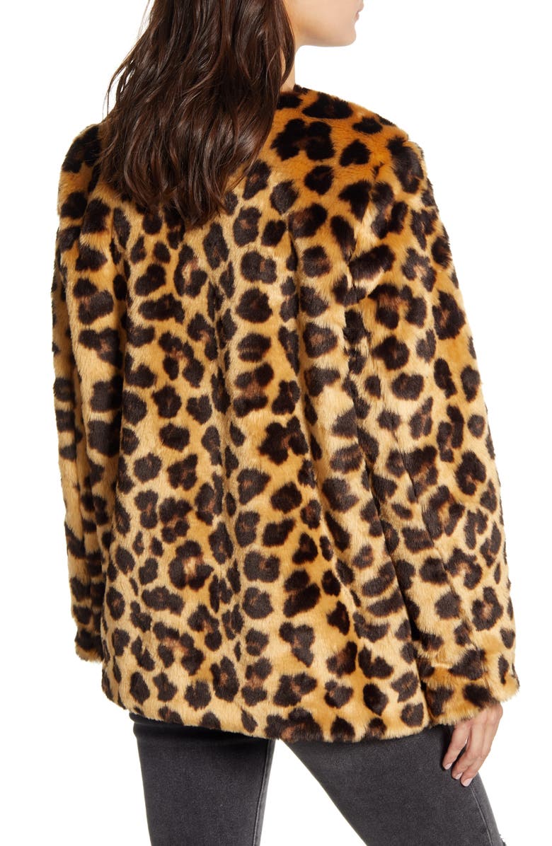 Band of Gypsies Walk on the Wild Side Faux Fur Jacket, Alternate, color,