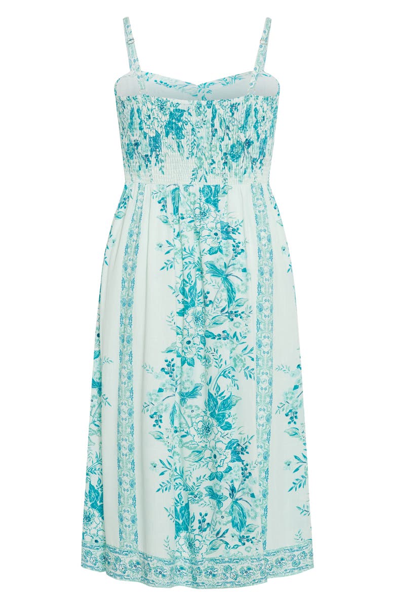 City Chic Pretty Thing Floral Maxi Dress, Alternate, color, Seafoam