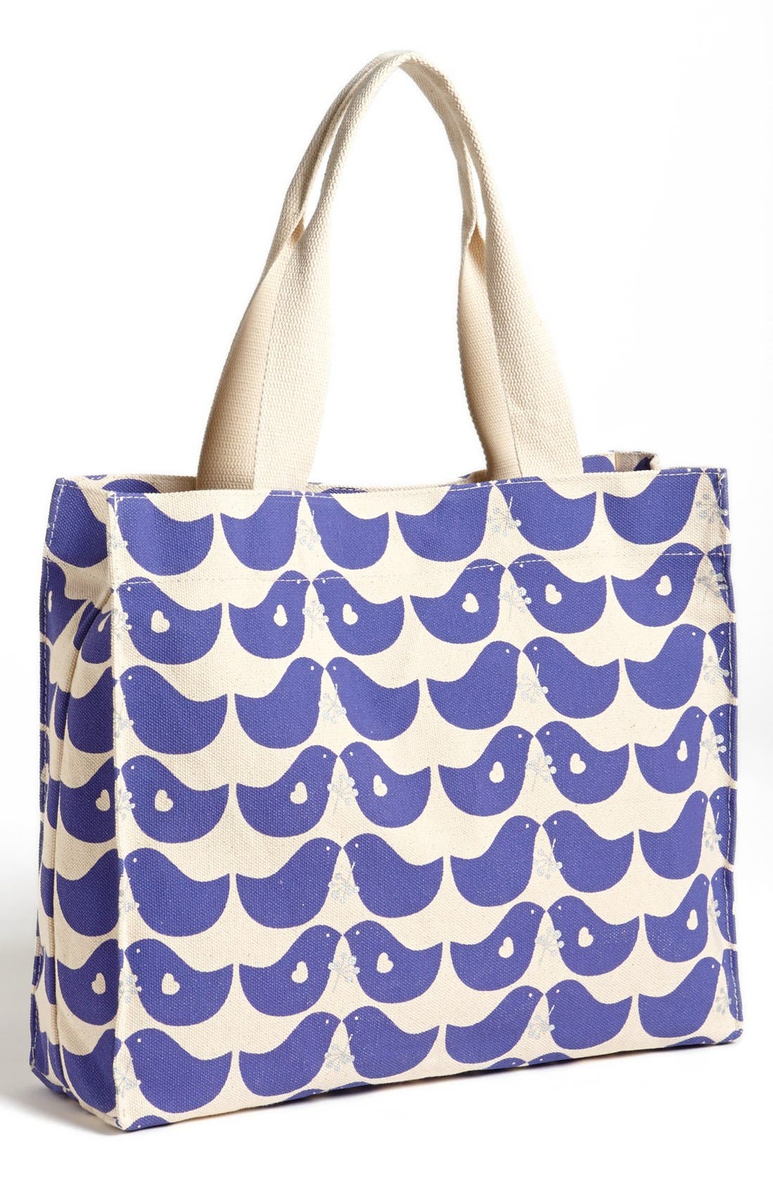 Organic Cotton Canvas Tote, Main, color, LOVEBIRD BONDI BLUE
