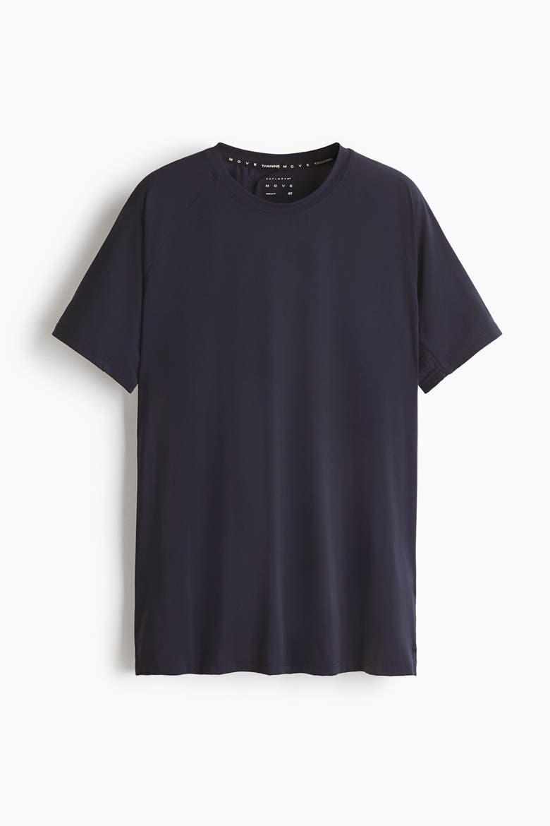 Muscle Fit Sports T-shirt With Coolmove, Alternate, color, Navy blue