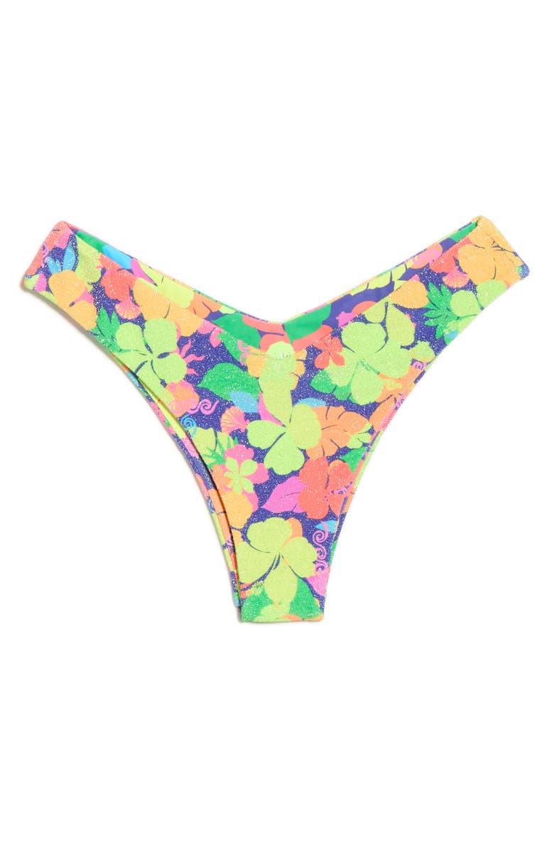 Kulani Kinis V-Cut Bikini Bottoms, Alternate, color, Neon Sunset