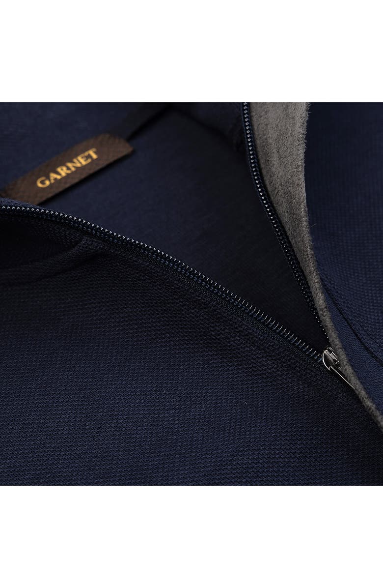 STUDIO GARNET LOS ANGELES Quarter Zip Sweater, Alternate, color, Indigo