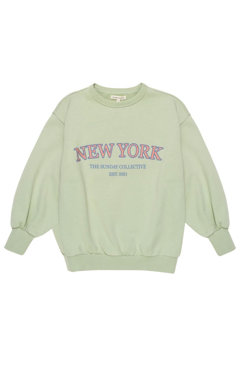The Sunday Collective Organic Weekend Sweatshirt, Main, color, Sonnet Sage