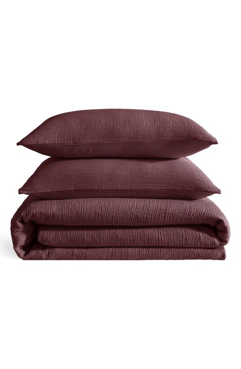 Washed Texture Duvet Cover 
Shams Set