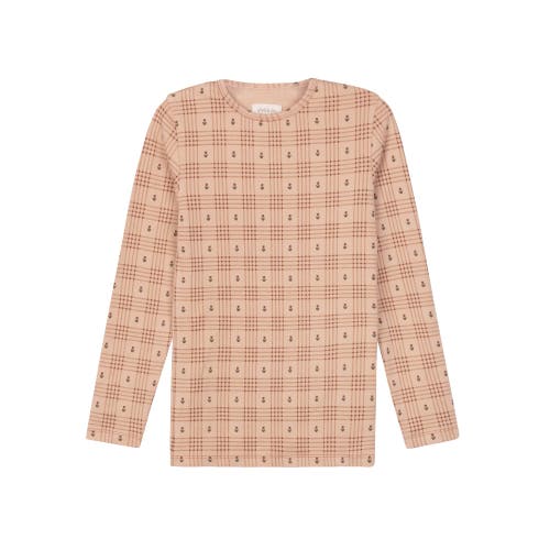 Ely's & Co. Cotton Floral Plaid Collection In Brown