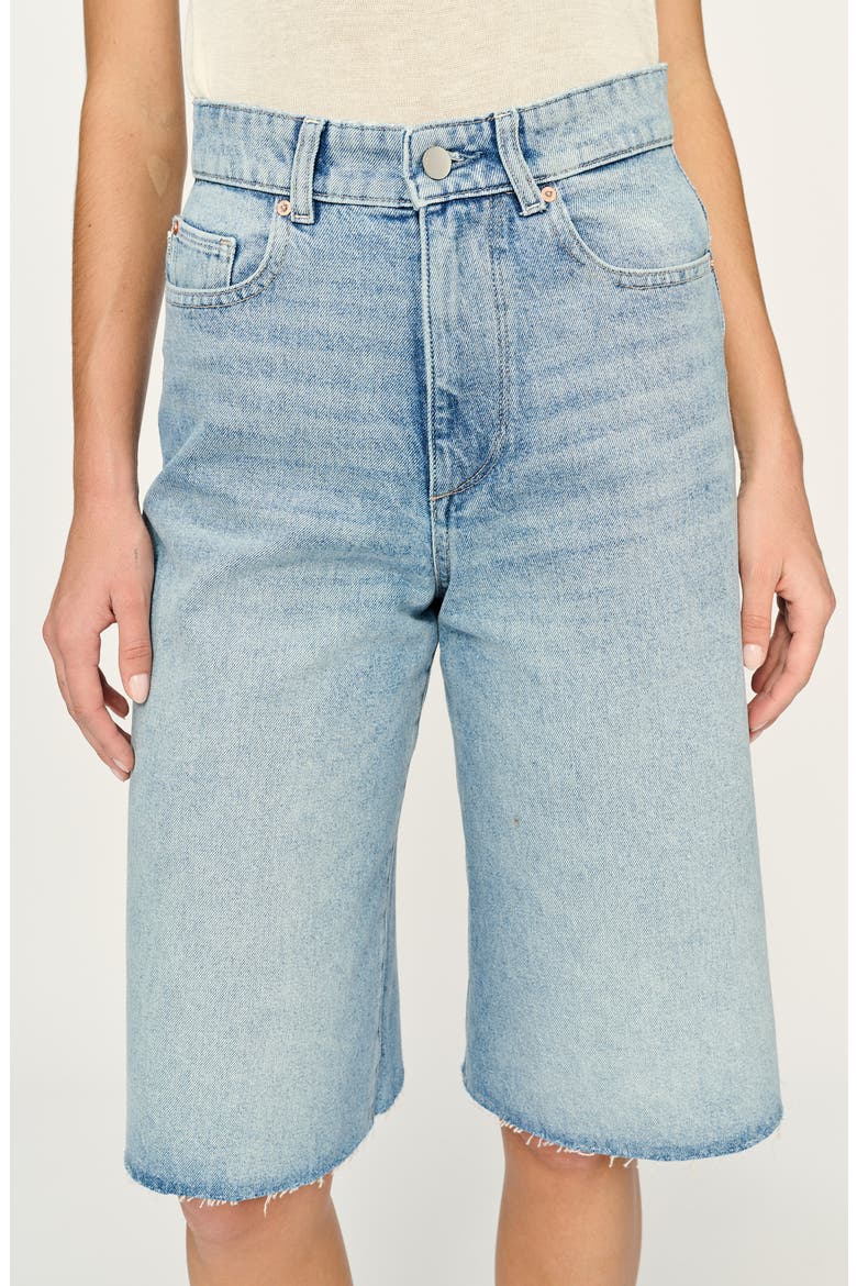 Lucila High Waist Cutoff Bermuda Denim Shorts, Alternate, color, CLEAR SKY VINTAGE
