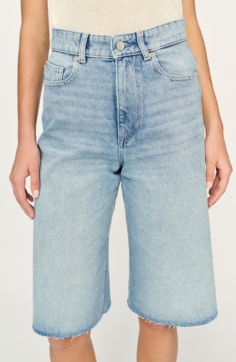 DL1961 Lucila High Waist Cutoff Bermuda Denim Shorts, Alternate, color, Clear Sky Vintage