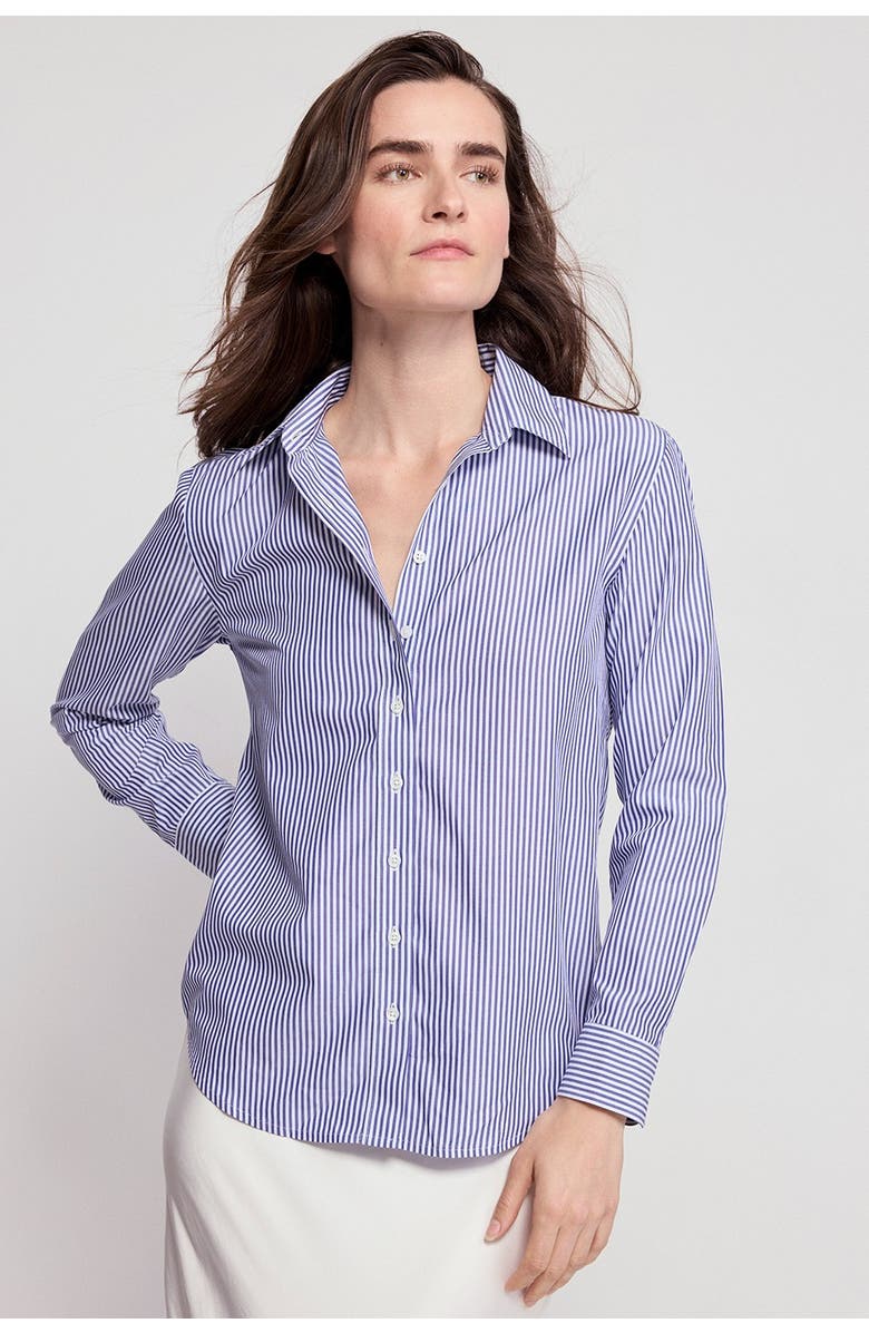 The Shirt by Rochelle Behrens The Jet Set Icon Shirt, Alternate, color, Blue/White Stripe