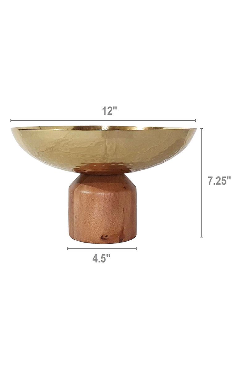 A & B Home Ramsey Decor Bowl, Alternate, color, Gold
