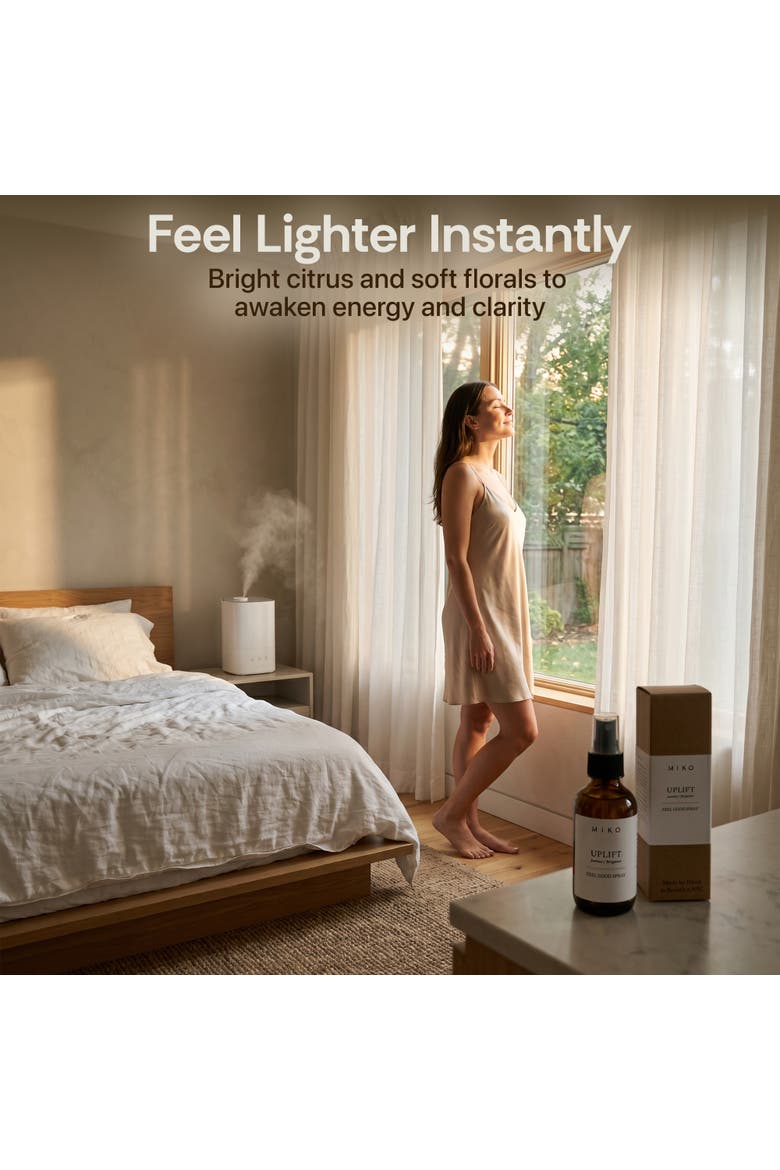 Uplift Room + Linen Mist with Jasmine & Bergamot 100% Organic 2 fl oz, Alternate, color, Clear