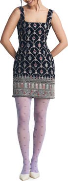 holiCHIC Sarina Sleeveless Embroidered Minidress