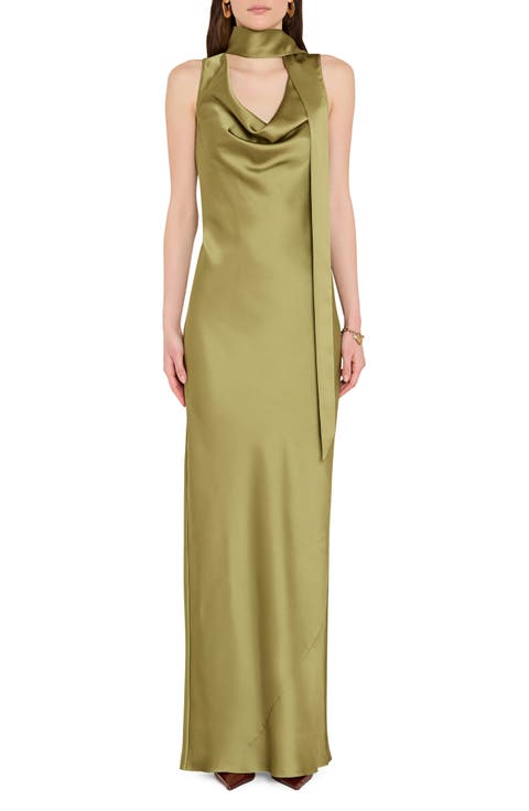 Paula Scarf Detail Maxi Dress
