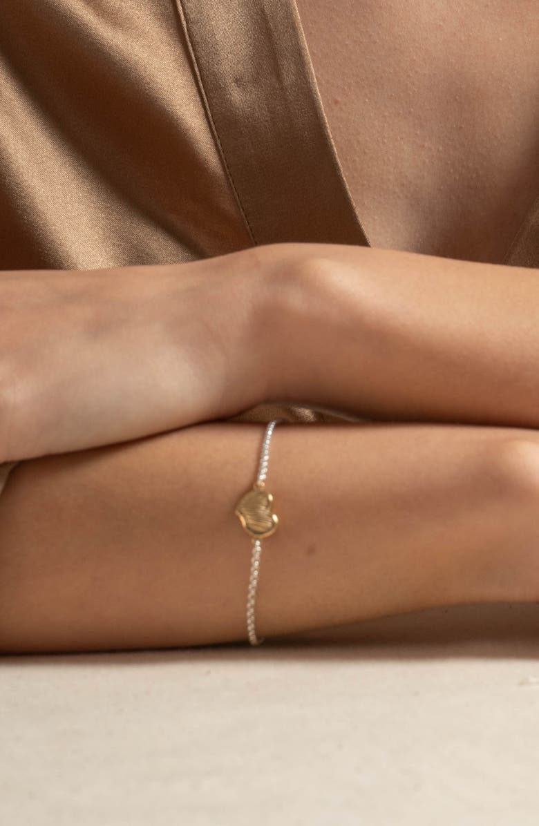 Dower & Hall Humbug Heart Chain Bracelet, Alternate, color, Silver And Gold