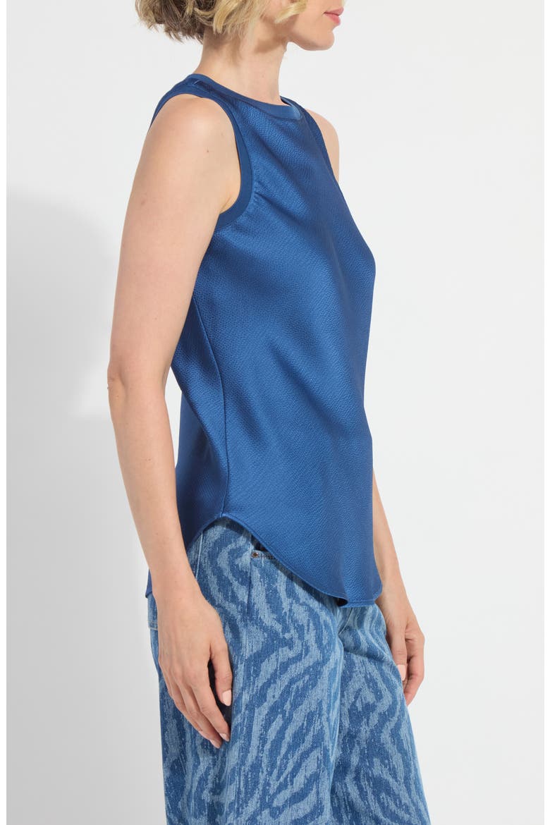 Akemi Mixed Media Tank Top, Alternate, color, PALERMO BLUE