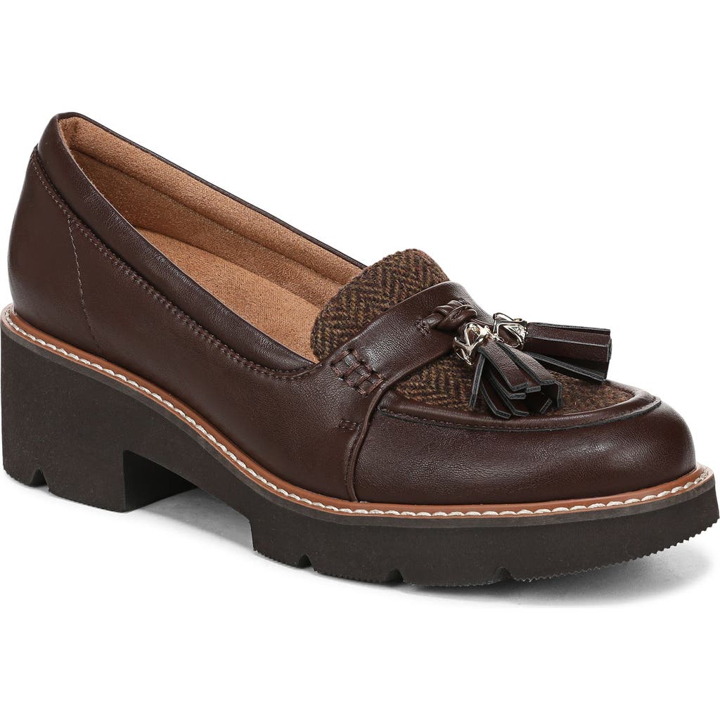 Naturalizer Wide Width Committed Platform Loafer In Brown