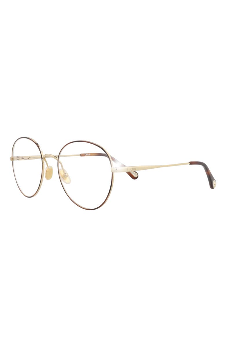 Chloé 52mm Round Optical Glasses, Alternate, color,
