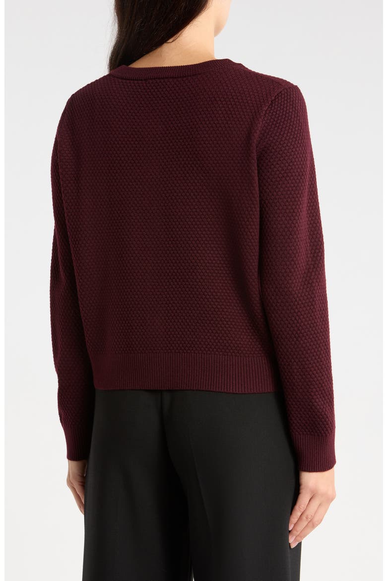 Textured Crop Cardigan, Alternate, color, BERRY