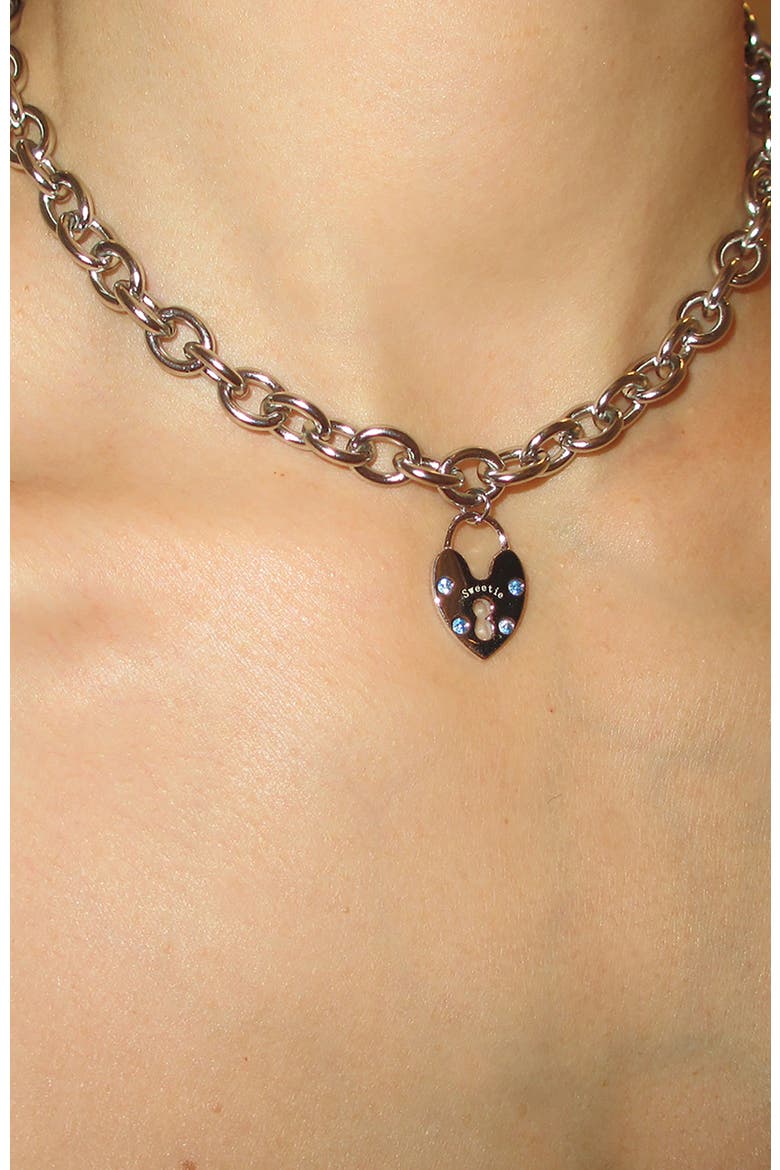 Sweetie Heart Chain, Alternate, color, Silver