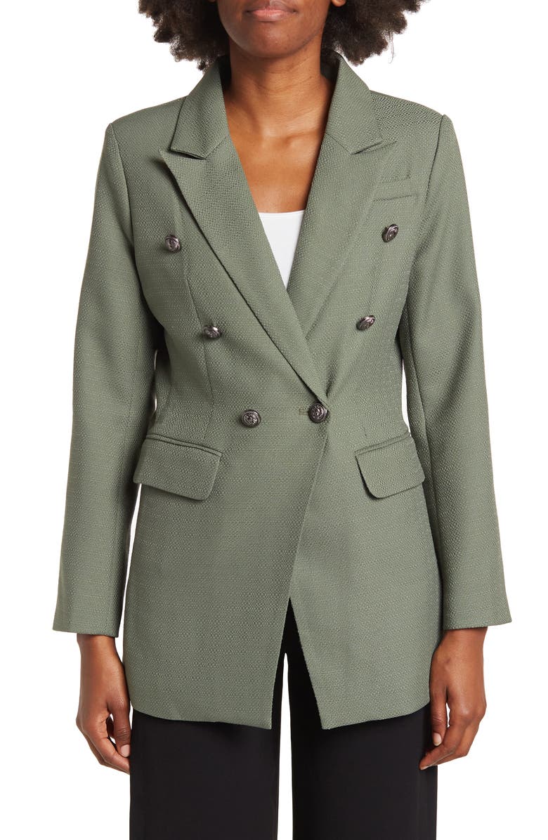 Belle & Bloom Princess Polly Textured Double-Breasted Blazer, Alternate, color,