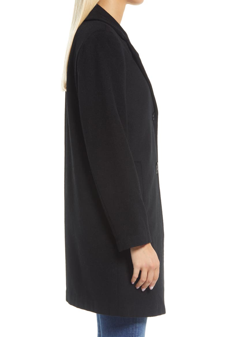 Notch Collar Coat, Alternate, color, BLACK