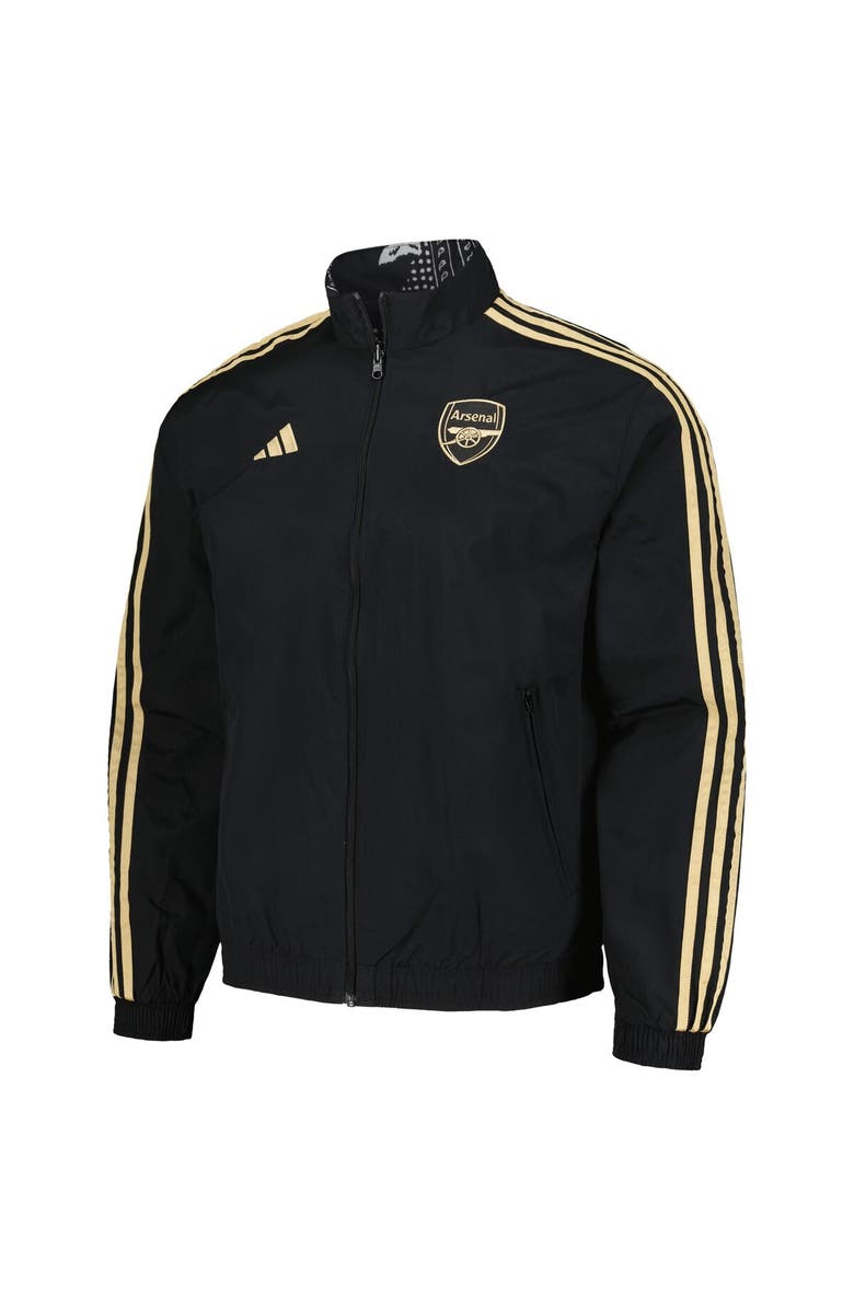 adidas Men's adidas Black Arsenal 2023/24 Reversible Anthem Ian Wright Full-Zip Jacket, Alternate, color,