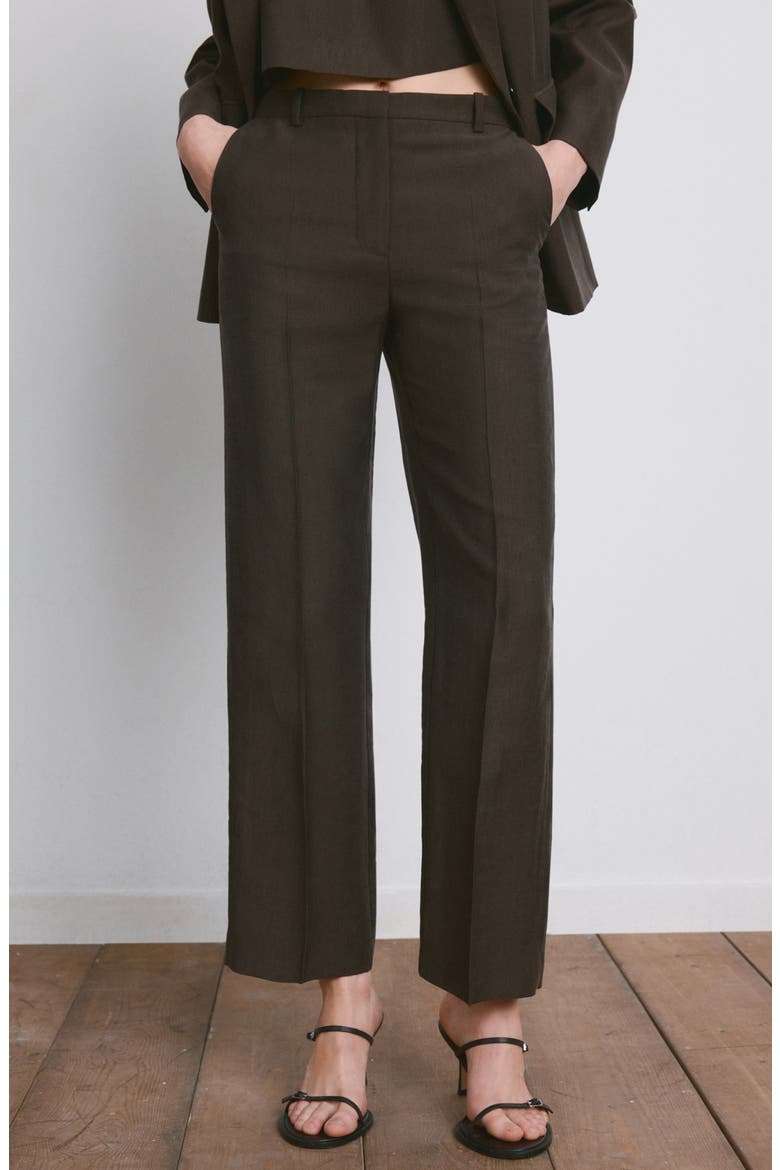 Lyocell Blend Pants, Alternate, color, CHOCOLATE