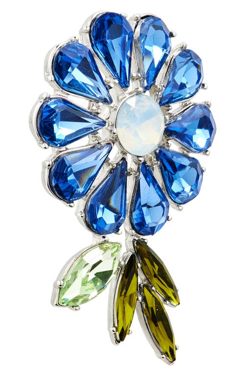 Carolina Herrera Crystal Daisy Drop Earrings In Delphinium Multi