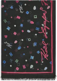 KARL LAGERFELD PARIS Jewel Logo Scarf