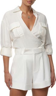 JLUXLABEL Drift Collared Cargo Long Sleeve Top