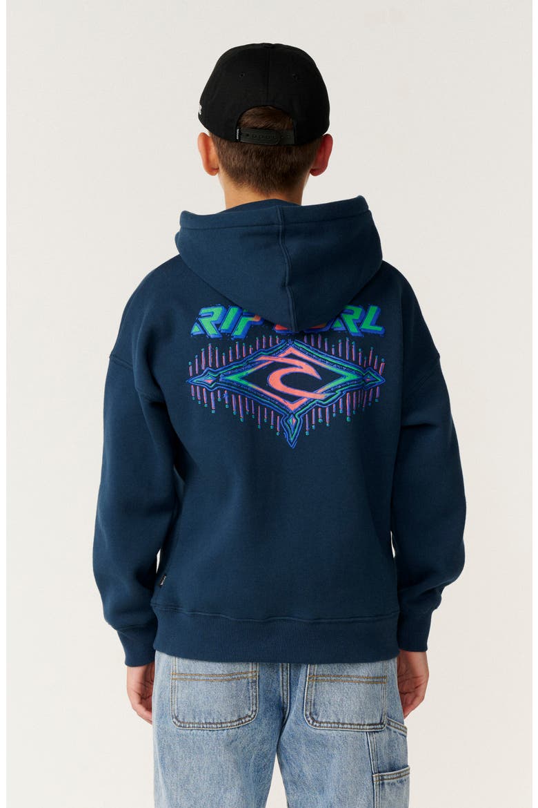 Kids' Burner Graphic Hoodie, Alternate, color, LIGHT NAVY