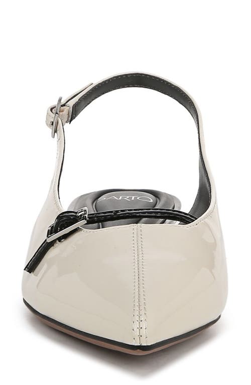 Sarto By Franco Sarto Emma Pointed Toe Slingback Flat In White