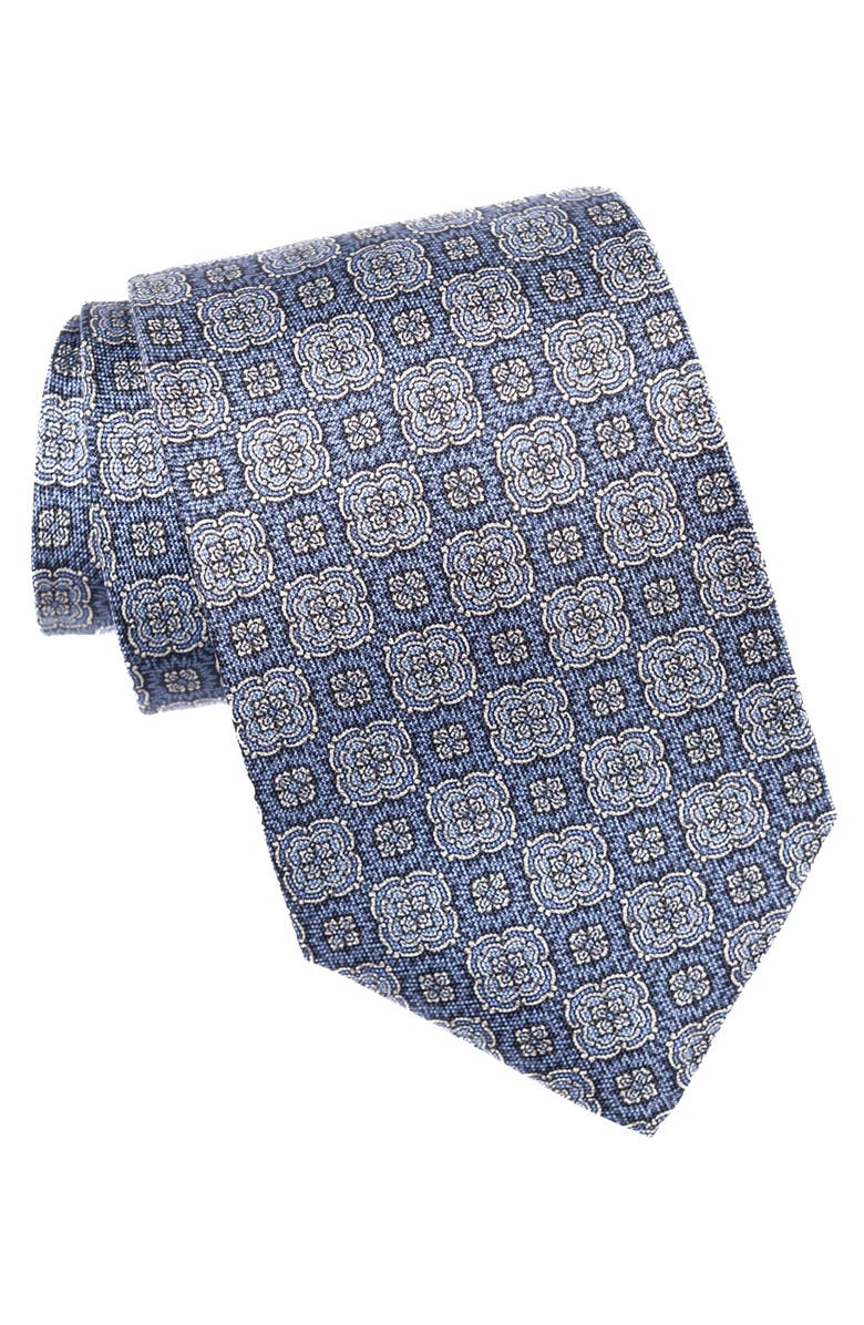 Elizabetta Veneto - Extra Long Printed Silk Tie for Men, Main, color, Blue