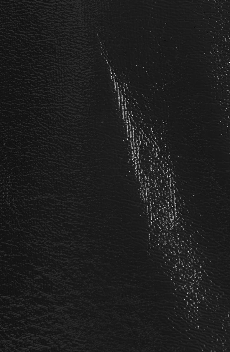 Courrèges Re-Edition Vinyl Miniskirt, Alternate, color, Black