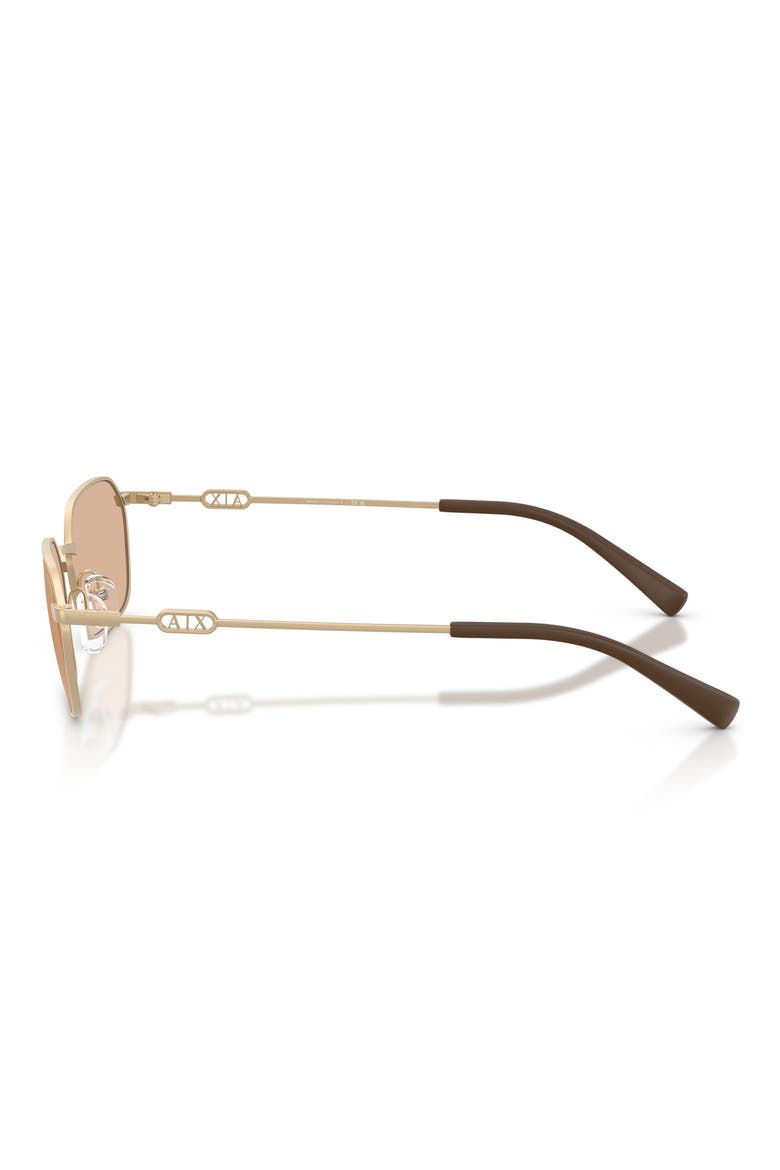 54mm Irregular Sunglasses, Alternate, color, MATTE PALE GOLD / BROWN