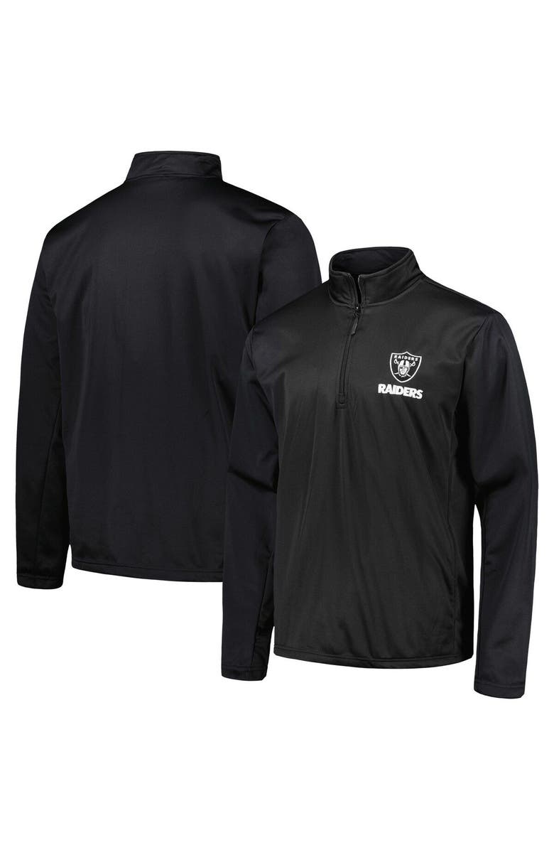 DUNBROOKE Men's Dunbrooke Black Las Vegas Raiders All-Star Tech Quarter-Zip Top, Main, color, Black