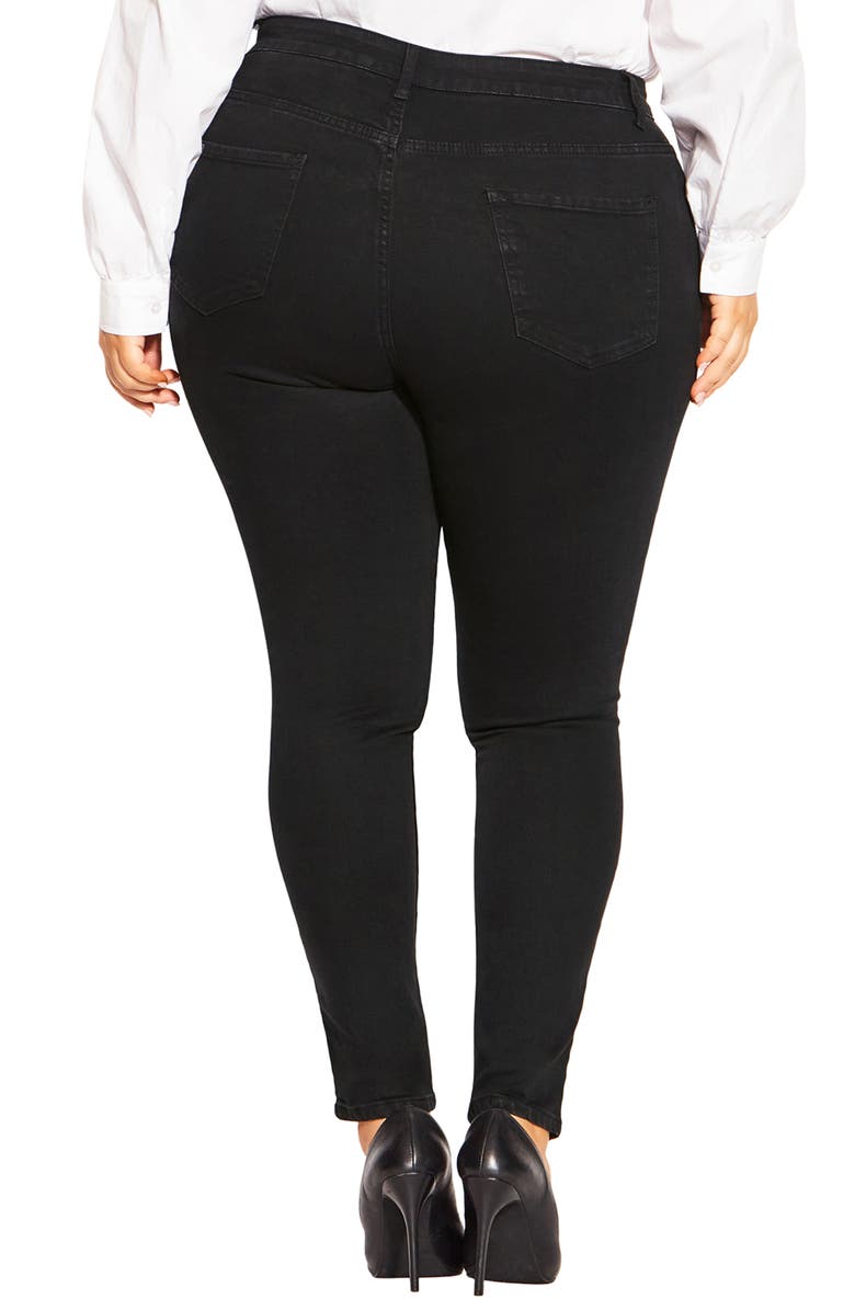 City Chic Harley Classic High Waist Skinny Jeans, Alternate, color, 