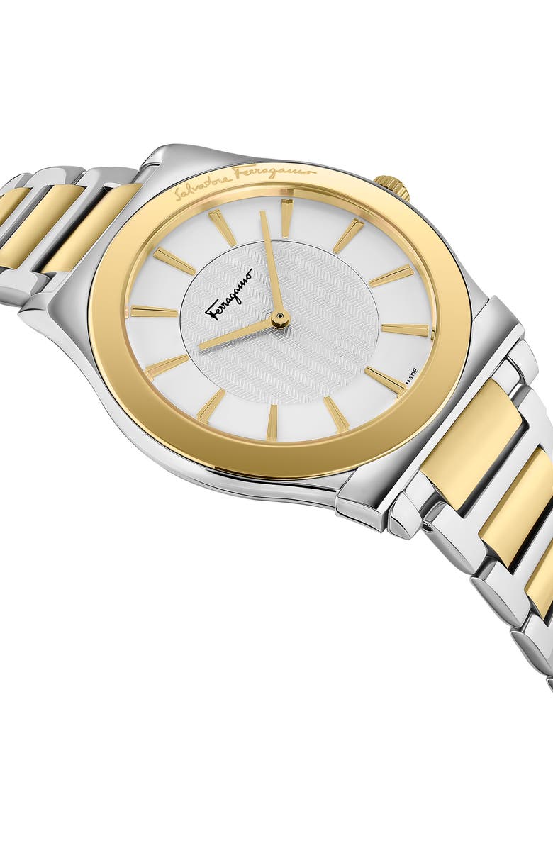FERRAGAMO 1898 Two-Tone Bracelet Watch, 41mm, Alternate, color, 