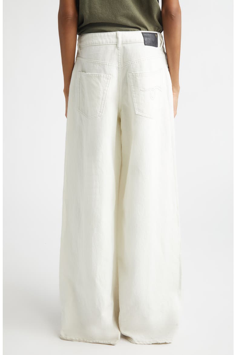 Nico Wrap Wide Leg Jeans, Alternate, color, WORN WHITE TWILL