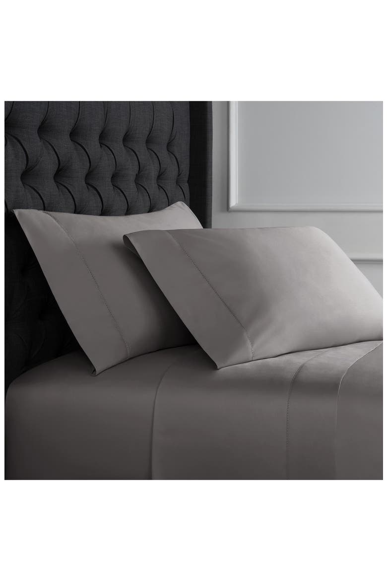 1000 Thread Count Hemstitch Sheet Set with Extra Pillowcases, Main, color, CHARCOAL