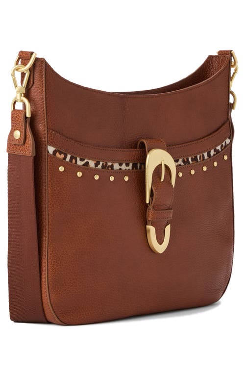Brahmin Leia Croc Embossed Leather Crossbody Bag