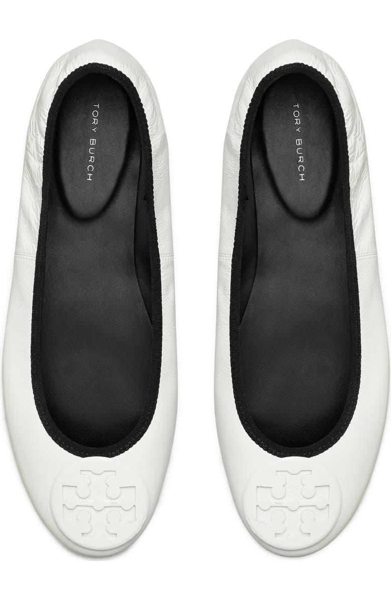 Tory Burch Reva Ballet Flat, Alternate, color, Optic White / Optic White