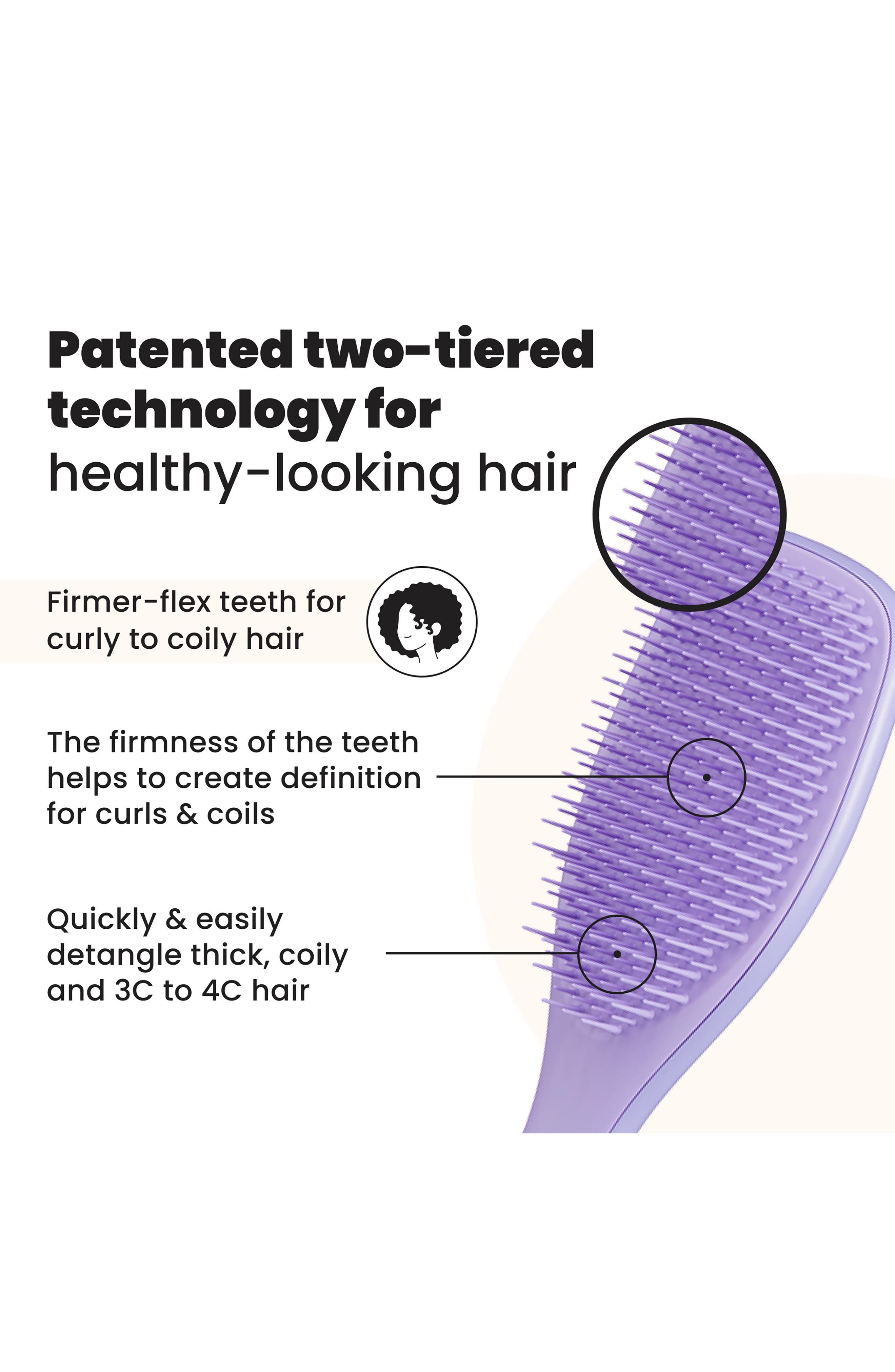 Tangle Teezer Ultimate Detangler Hairbrush for Curly to Coily (Women ...
