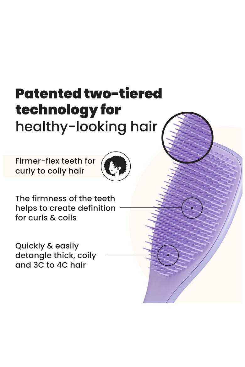 Ultimate Detangler Hairbrush for Curly to Coily, Alternate, color, PURPLE PASSION