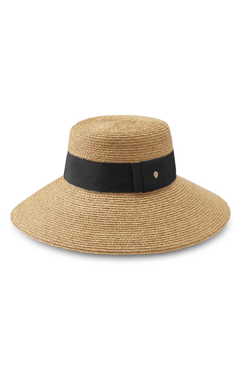 Helen Kaminski Easton Raffia Sun Hat, Main, color, Natural/Black