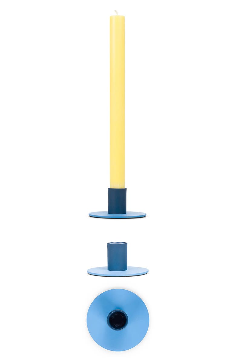 BRITISH COLOUR STANDARD Small Two Tone Candle Holder, Alternate, color, Blue