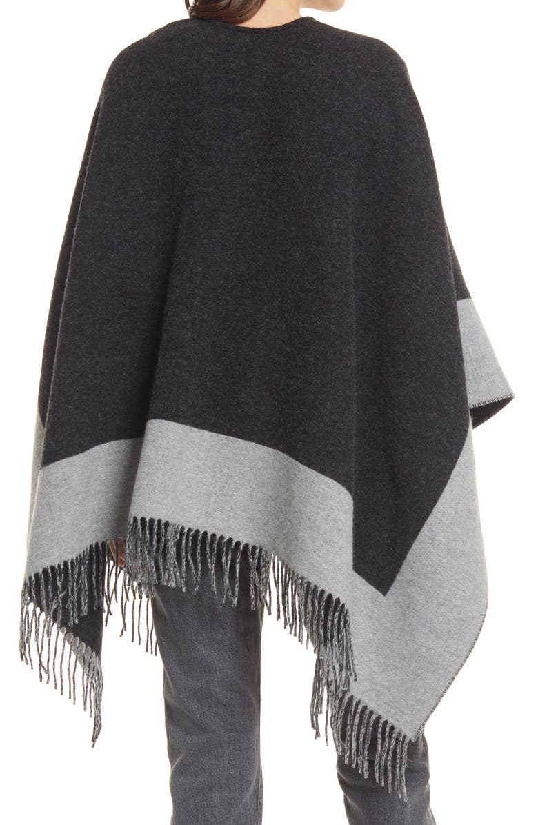 rag & bone Highlands Reversible Wool Blend Poncho, Alternate, color, 