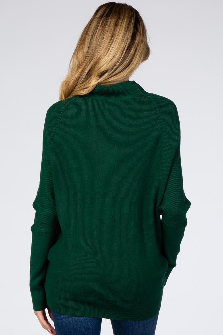 Funnel Neck Dolman Sleeve Sweater, Alternate, color, Forest Green