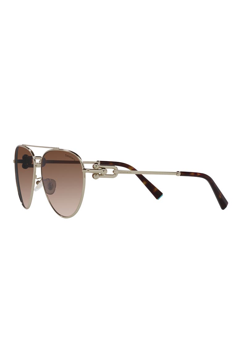 59mm Gradient Pilot Sunglasses, Alternate, color, PALE GOLD