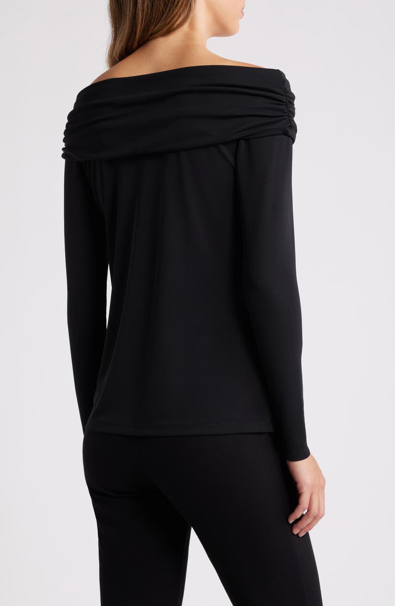 Anne Klein Off the Shoulder Long Sleeve Shirt, Alternate, color,